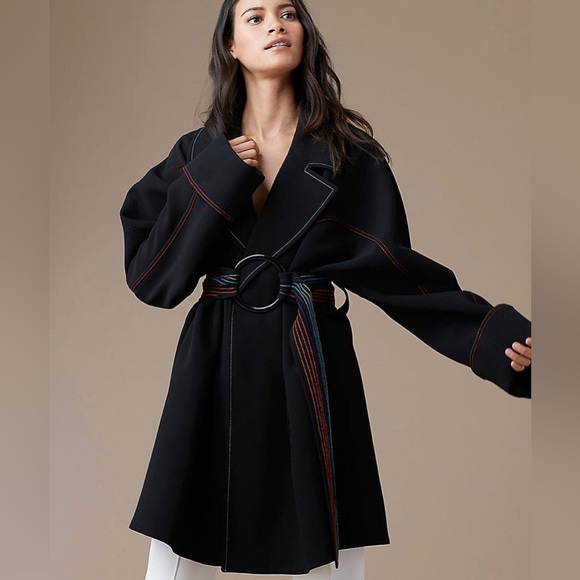 DVF Runway oversized Rainbow Belted Trench Coat NWT - Picture 2 of 12